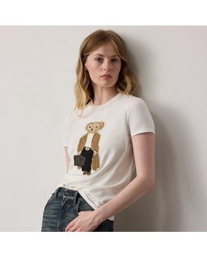 Ralph Lauren Autumn Polo Bear Cotton Tee - Grey