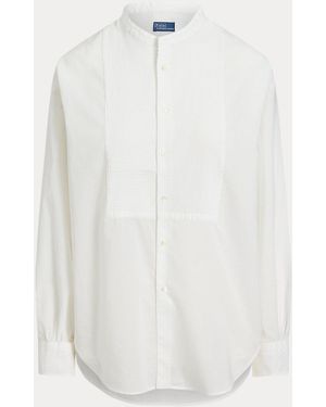 Polo Ralph Lauren Washed Cotton Tuxedo Shirt - White
