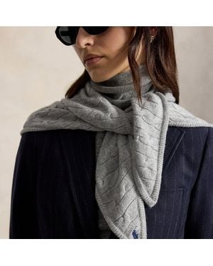 Polo Ralph Lauren Wool-Cashmere Triangle Scarf - Grey