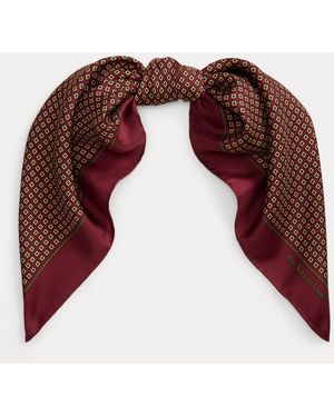 Polo Ralph Lauren Foulard Silk Square Scarf - Red