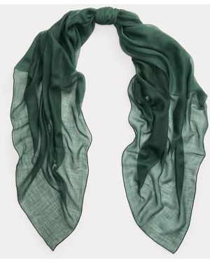 Ralph Lauren Cashmere-Silk Pashmina Scarf - Green