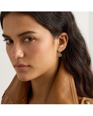 Ralph Lauren Orecchini placcati oro con pietre - Marrone