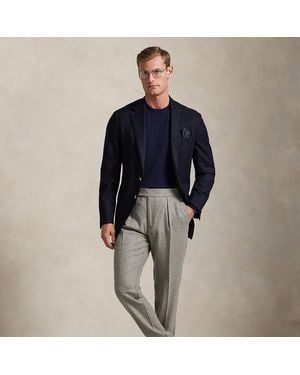 Ralph Lauren Pleated Wool Flannel Trouser - Blue