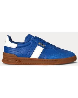 Ralph Lauren Sneaker Heritage Aera in camoscio - Blu