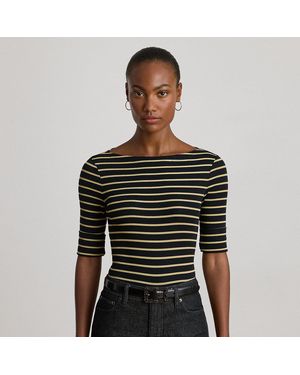 Ralph Lauren Petite - Maglietta a righe metallizzate - Nero