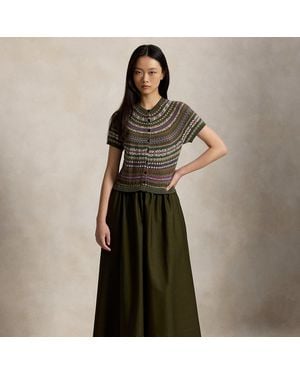 Polo Ralph Lauren Hybrid Fair Isle-Bodice Dress - Green