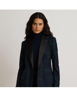 Ralph Lauren Keperstof Watch Blazer Met Satijn - Blauw