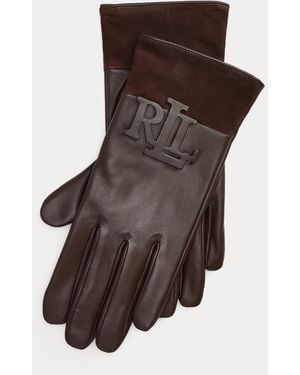 Ralph Lauren Guantes Técnicos De Piel De Oveja - Marrón