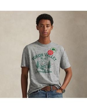 Ralph Lauren Classic Fit Jersey Graphic T-Shirt - Gray