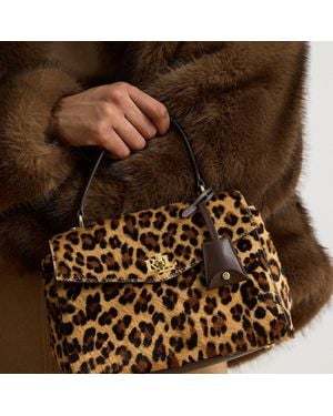Ralph Lauren Bauletto Farrah piccolo in cavallino - Marrone