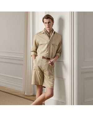 Ralph Lauren Relaxed Fit Hand-Tailored Silk Short - Natural