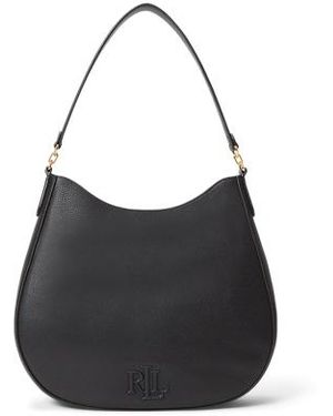 Ralph Lauren Borsa a spalla Adley grande in pelle - Nero