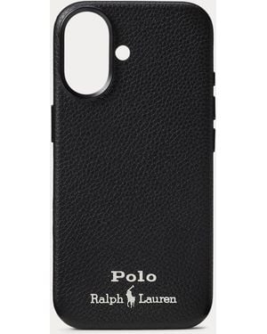 Ralph Lauren Leather Magsafe Iphone 17 Case - Black