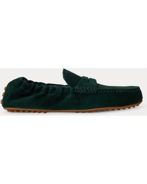 Ralph Lauren Wynnie Sheep-Suede Driver - Green