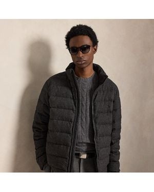 Ralph Lauren The Colden Herringbone Down Jacket - Black