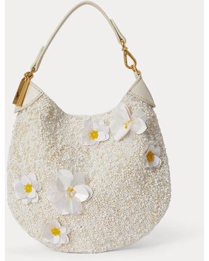 Polo Ralph Lauren Polo Id Floral Beaded Pouch - White