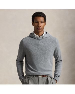 Ralph Lauren Washable Cashmere Hooded Jumper - Grey