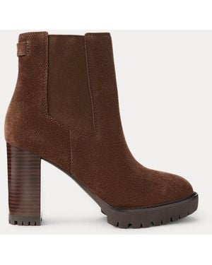 Ralph Lauren Stivaletti Layne in camoscio - Marrone