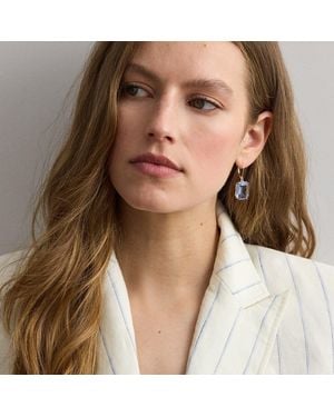 Ralph Lauren Plated Stone Drop Earrings - Natural
