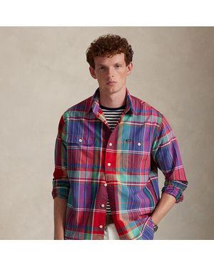 Polo Ralph Lauren Classic Fit Plaid Oxford Workshirt - Blue
