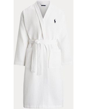 Polo Ralph Lauren Bata De Piqué De Algodón - Blanco
