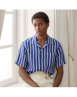 Ralph Lauren Ralph Lauren Striped Linen Camp Shirt - Blue