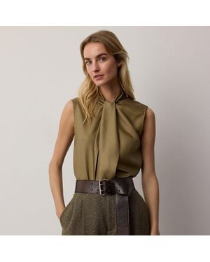 Ralph Lauren Oberteil Gilmore Aus Satin-Taft - Grün