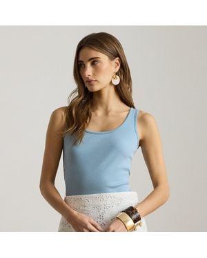 Ralph Lauren Stretch Cotton Tank Top - Blue