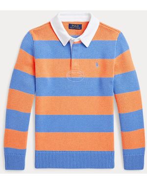 Polo Ralph Lauren Ralph Lauren Boy's Striped Cotton Rugby Sweater - Orange