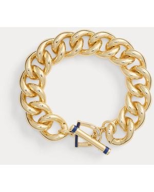 Ralph Lauren Plated Link Stirrup Toggle Bracelet - Metallic