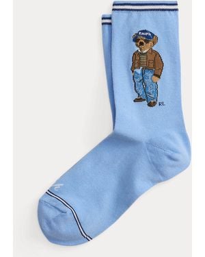 Ralph Lauren Polo Bear Crew Socks - Blue