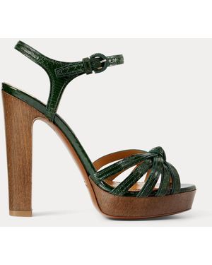 Ralph Lauren Kieran 125 Mm Ayers Platform Sandal - Green