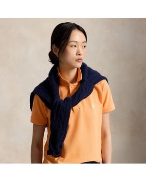 Ralph Lauren The Iconic Classic Fit Mesh Polo Shirt - Orange