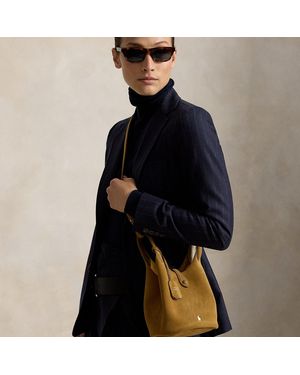 Polo Ralph Lauren Polo Play Suede Small Tote & Crossbody - Blue