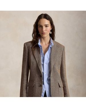 Polo Ralph Lauren Single-Breasted Herringbone Blazer - Brown