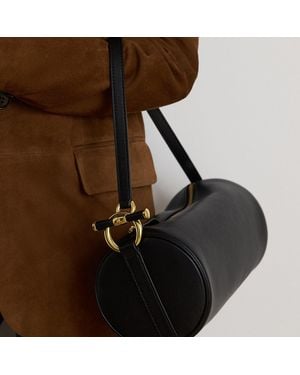 Ralph Lauren Nappa Leather Medium Blaike Barrel Bag - Brown
