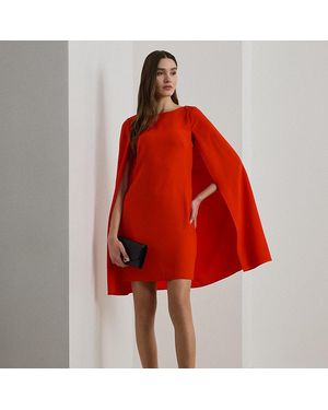 Ralph Lauren Ralph Lauren Cape Georgette Cocktail Dress - Red