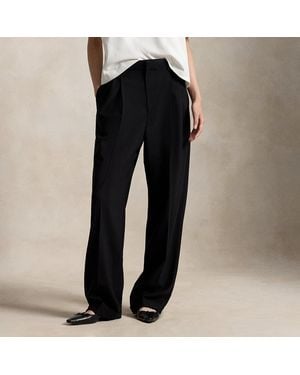 Polo Ralph Lauren Pantalón Bacall De Faya Con Lana - Negro