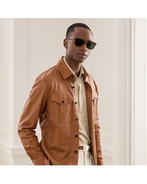 Ralph Lauren Leather Overshirt - Brown