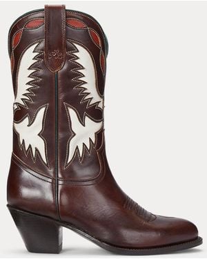 Polo Ralph Lauren Leather Cowboy Boot - Brown