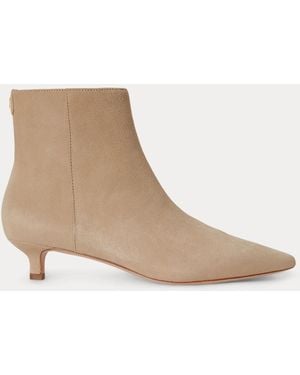 Ralph Lauren Francesca Suede Bootie - Natural