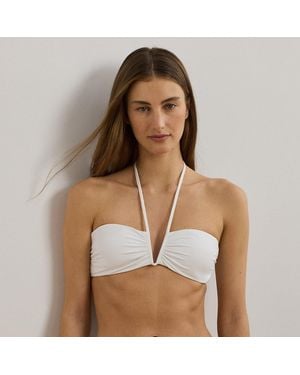 Ralph Lauren Shirred Bandeau Bikini Top - Brown