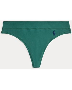 Polo Ralph Lauren String-Tanga Aus Baumwollstretch - Grün
