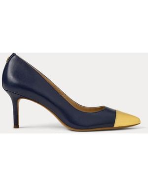 Ralph Lauren Ralph Lauren Lanette Two-Tone Nappa Leather Pump - Blue