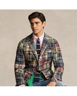 Ralph Lauren Polo Soft Tailored Plaid Suit Jacket - Blue