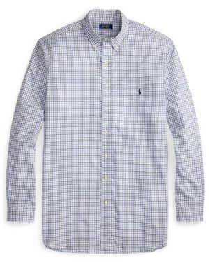 Ralph Lauren Taglie Plus - Camicia in twill motivo scozzese - Blu