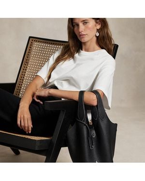 Polo Ralph Lauren Polo Play Leather Tote - Gray