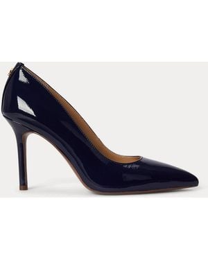 Ralph Lauren Lindella Ii Crinkle Patent Leather Pump - Blue