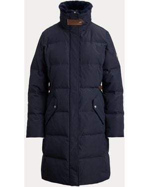 Ralph Lauren Abrigo De Plumón Con Ribete - Azul
