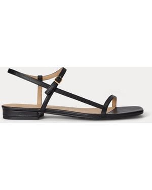 Ralph Lauren Lainee Nappa Leather Sandal - Black